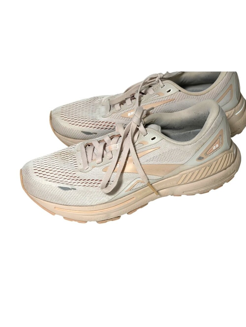 Brooks Adrenaline GTS23 Womens 8.5 B Light Pink Villa White Sneaker Shoes Runnin